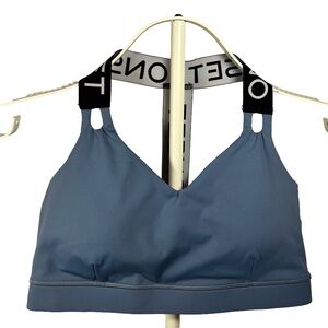 Onset T back Sports Bra slate blue, size large